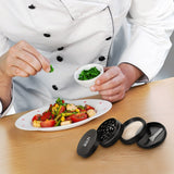 IKICH Herb Grinder, 2" 4 Pieces Spice Herb Grinder with Pollen Scraper/Magnetic Lid, Black