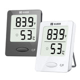 Habor Thermometer Indoor (2 Pack), Superior Mini Digital Hygrometer Indoor Accurate Humidity Monitor Gauge for House, Office, Greenhouse, Home (2.3X1.8inch, Black)