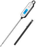 Habor 130 Upgraded Waterproof Turkey Meat Cooking Thermometer with Backlight & Hold Function, Super Long Digital Instant Read Food Thermometer for Kitchen Grilling Candy Water Milk BBQ Temperature