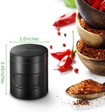 IKICH Spice Herb Grinder【Upgraged Version】 4-Layer 3-Chamber Tobacco Herb Grinder, 4-Piece 2" Heavy Duty Anodized Aluminum with Cabinet Door, 54 Sharper Teeth Cleaning Scraper, Black