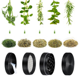 IKICH Herb Grinder, Portable Zinc Alloy Grinder Herb, Best Grinder for Tobacco and Herbs with Pollen Scraper and Magnetic Top, 2.0 Inches, 4 Layers – Black