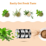 IKICH Spice Herb Grinder, 4 Piece 2" Grinder with Pollen Scraper, 4-in-1 Premium Zinc Alloy Spice Herb Grinder with Razor-sharp Teeth and Pollen Catcher (Nickel Black)