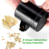 IKICH Herb and Spice Kitchen Grinder with Pollen Catcher, 4-Piece 2" Heavy Duty Anodized Aluminum with Scrapper and Easy Access Window