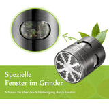 IKICH Grinder Herb Grinder,Tabak Shredder,3-Kammer4-teiligmit Pollenschaber, Premium-Zink-Legierung,Waffenfarbe
