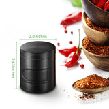 IKICH Herb and Spice Kitchen Grinder with Pollen Catcher, 4-Piece 2" Heavy Duty Anodized Aluminum with Scrapper and Easy Access Window