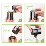 IKICH 2.4'' Spice Herb Grinder with Visible Window, Hollow-carved Design and Chamber Door for Kitchen and Outdoor