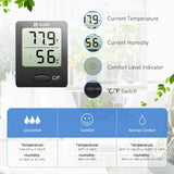 Habor Digital Hygrometer Indoor Thermometer, Humidity Gauge Indicator Room Thermometer, Accurate Temperature Humidity Monitor Meter for Home, Office, Greenhouse, Mini Hygrometer (2.3 X 1.8 Inch)