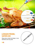 Habor 130 Upgraded Waterproof Turkey Meat Cooking Thermometer with Backlight & Hold Function, Super Long Digital Instant Read Food Thermometer for Kitchen Grilling Candy Water Milk BBQ Temperature