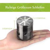 IKICH Grinder Herb Grinder,Tabak Shredder,3-Kammer4-teiligmit Pollenschaber, Premium-Zink-Legierung,Waffenfarbe