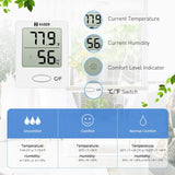 Habor Digital Hygrometer Indoor Thermometer, Humidity Gauge Indicator Room Thermometer, Accurate Temperature Humidity Monitor Meter for Home, Office, Greenhouse, Mini Hygrometer (2.3 X 1.8 Inch)