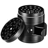 IKICH Herb and Spice Kitchen Grinder with Pollen Catcher, 4-Piece 2" Heavy Duty Anodized Aluminum with Scrapper and Easy Access Window