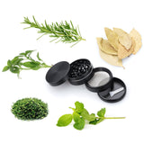 IKICH Herb Grinder, Portable Zinc Alloy Grinder Herb, Best Grinder for Tobacco and Herbs with Pollen Scraper and Magnetic Top, 2.0 Inches, 4 Layers – Black