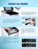 Macchina Del Ghiaccio IKICH, Macchina per il Ghiaccio, 9 Cubetti di Ghiaccio in 6-12 Minuti, 12kg, Fabbricatore di Ghiaccio 2 Formati, 150W, Non necessita di impianto idraulico, Ice Maker Machine
