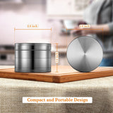 IKICH Spice Herb Grinder, 4 Pieces 2" Tobacco Heavy Duty Solid Grinder with Magnetic Lid/Razor-Sharp Teeth/Zinc Alloy Material Made - Sliver Gary