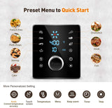 OMORC Air Fryer, 6 Quart, 1800W Fast Large Hot Air Fryers & Oilless Cooker w/Presets, LED Touchscreen(for Wet Finger)/Roast/Bake/Keep Warm, Suitable for Dishwasher, Nonstick