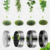 IKICH Grinder Herb Grinder Crusher 4 Teiliger Pollen Cruncher Premium Gewuerzmuehle Pipe Gras Mühle Kitchen Metal Grinder Für Tabak,Spice,Kräuter,Gewürze,Herb,Kaffee Nickel-Schwarz