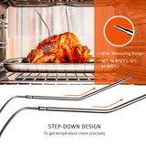 Habor 063 BBQ Thermometer, Digital Cooking Meat Thermometer, Instant Read Food Thermometer with Large LCD Backlight & Timer Mode for Kitchen Smoker Oven Grill Turkey Beef Candy Milk Water(Dual Probes)