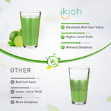 Slow Juicer, IKICH 64RPM Golden Ratio Speed Slow Masticating Juicer with Juice Recipes , 200W Quiet Efficient Motor, Reverse Function, BPA-Free, FDA Approved, Cold Press Juicer with Safe Lock, Brush