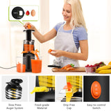 Slow Juicer, IKICH 64RPM Golden Ratio Speed Slow Masticating Juicer with Juice Recipes , 200W Quiet Efficient Motor, Reverse Function, BPA-Free, FDA Approved, Cold Press Juicer with Safe Lock, Brush